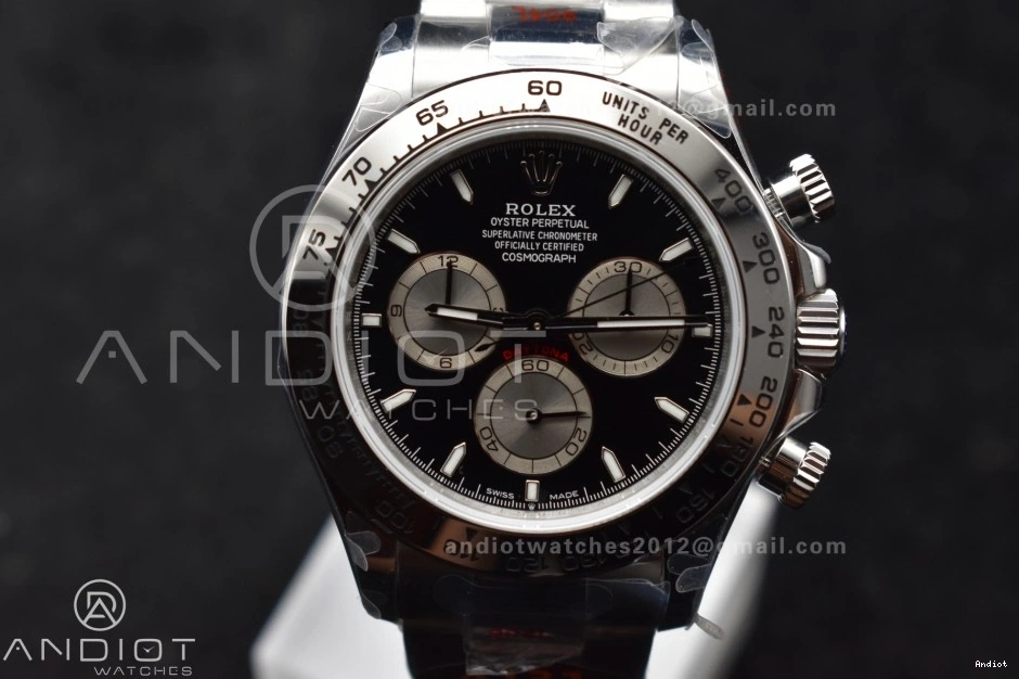 QF 1:1 on Edition Best Dial SS 126509 Daytona Black Silver SH4131 Bracelet V5 0522